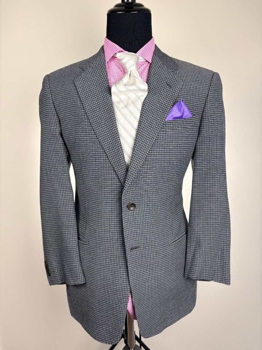ARMANI Collezioni Modern 2-Button ***Gray & Navy*** Sport Jacket 42 S / R e52